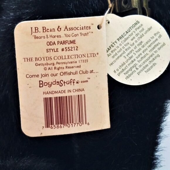 Boyds Bears Oda Parfume Skunk Gen-yoo-wine Stuffed Animal Plush No 55212 VTG - Picture 7 of 10